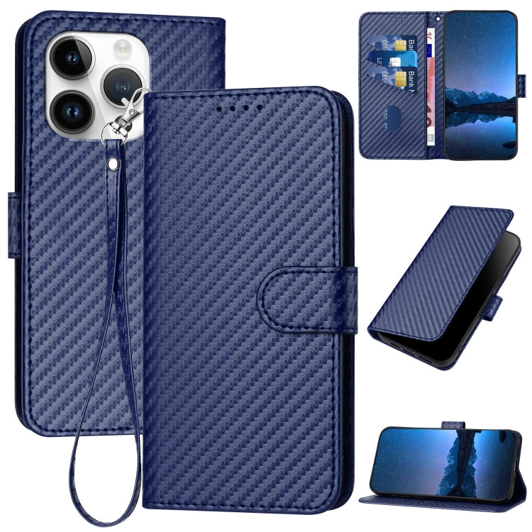 iPhone 12/13 Series Carbon Fiber Buckle Leather Phone Case