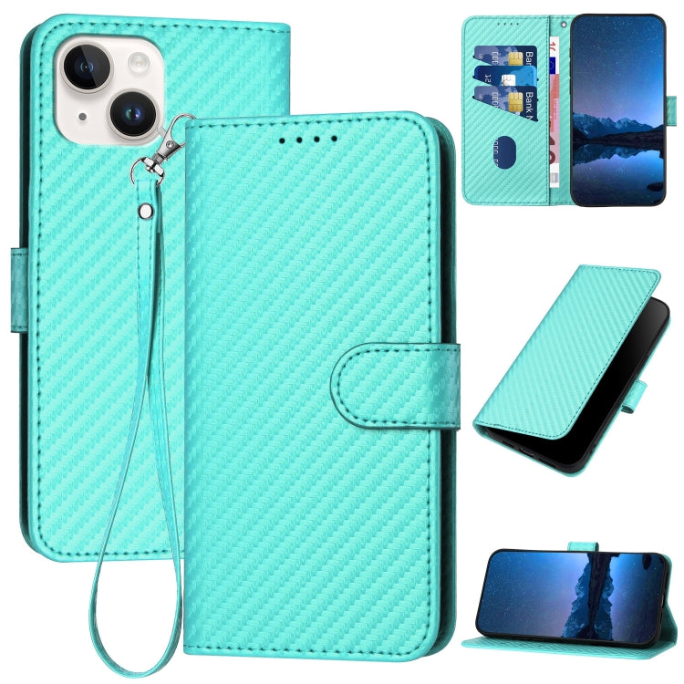 iPhone 12/13 Series Carbon Fiber Buckle Leather Phone Case