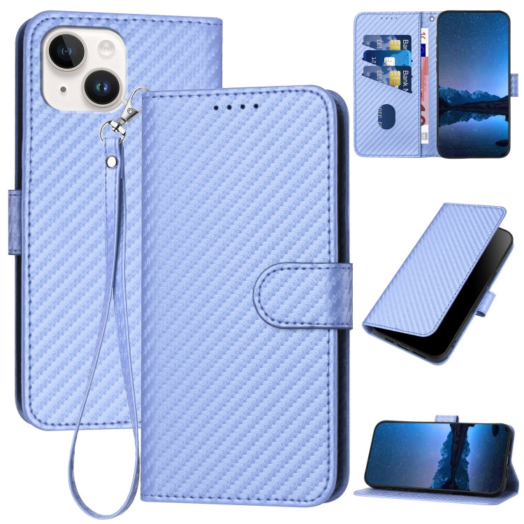 iPhone 12/13 Series Carbon Fiber Buckle Leather Phone Case