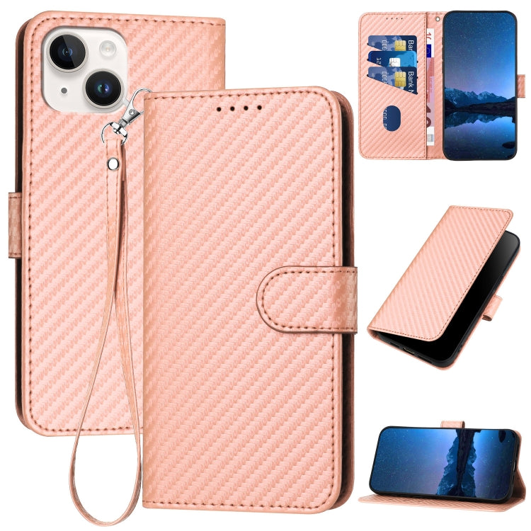 iPhone 12/13 Series Carbon Fiber Buckle Leather Phone Case