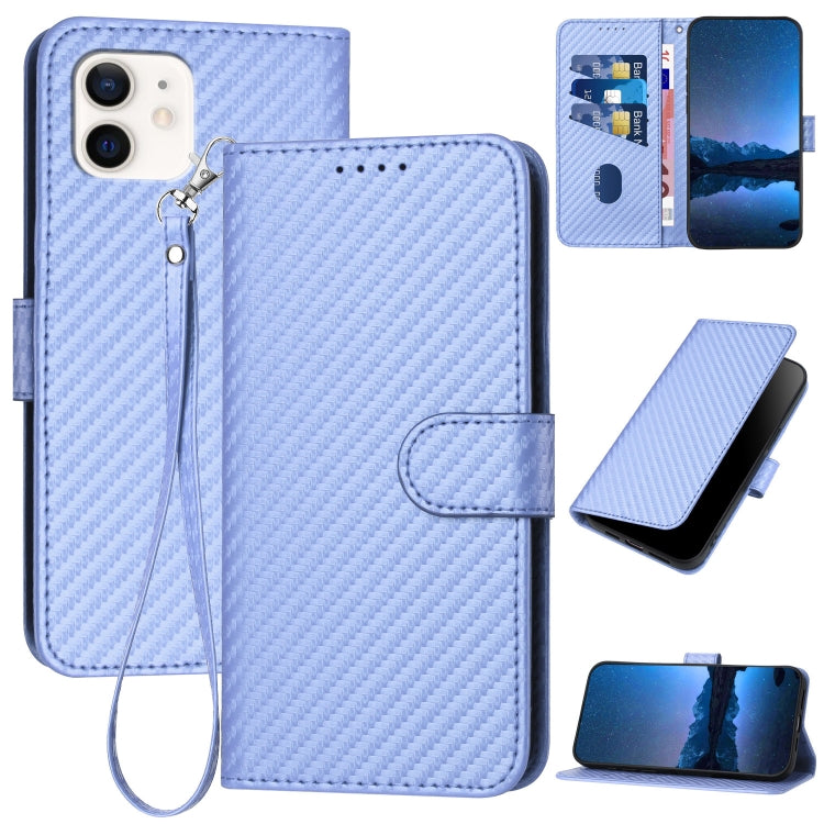 iPhone 12/13 Series Carbon Fiber Buckle Leather Phone Case