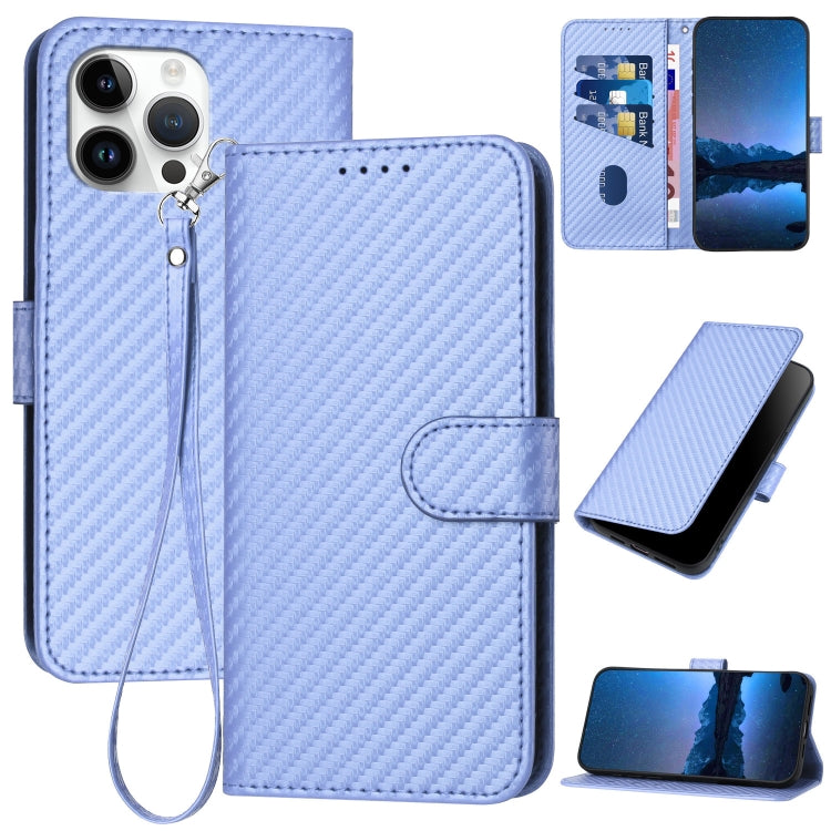 iPhone 12/13 Series Carbon Fiber Buckle Leather Phone Case