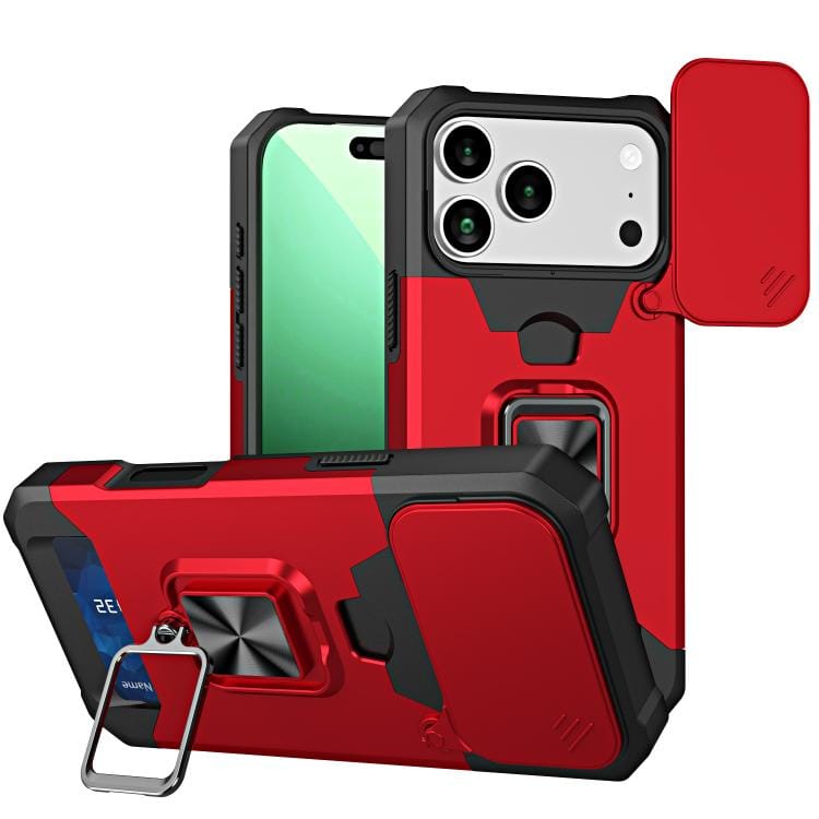 Camera Shield Card Slot PC+TPU Phone Case, For iPhone 17 Pro
