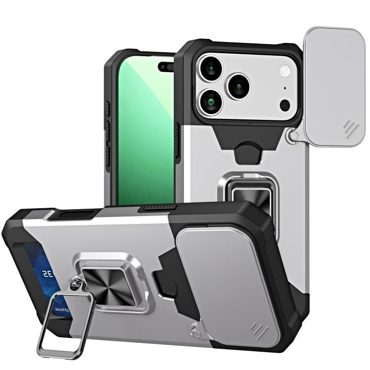 Camera Shield Card Slot PC+TPU Phone Case, For iPhone 17 Pro