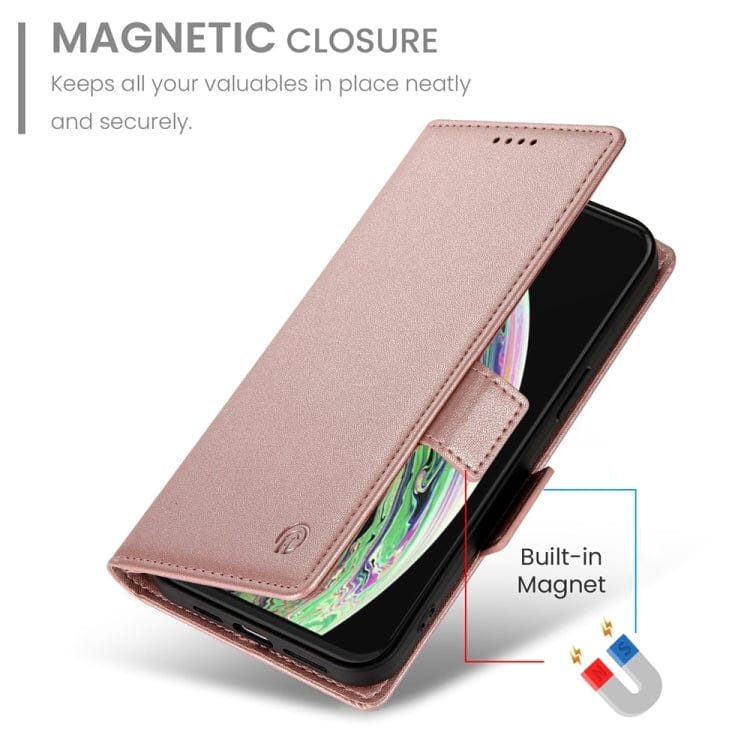 Side Buckle Magnetic Frosted Leather Phone Case����������...