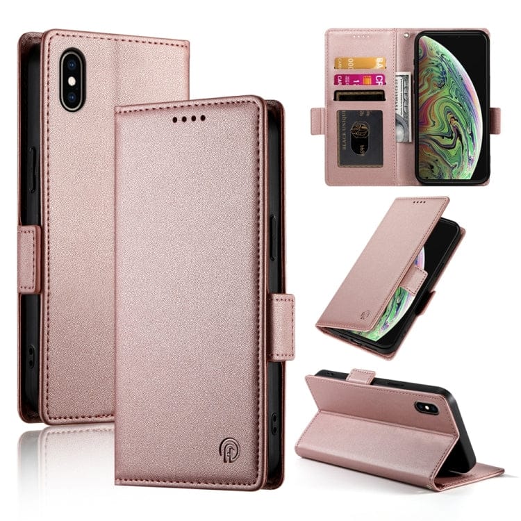 Side Buckle Magnetic Frosted Leather Phone Case����������...