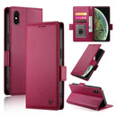 Side Buckle Magnetic Frosted Leather Phone Case����������...