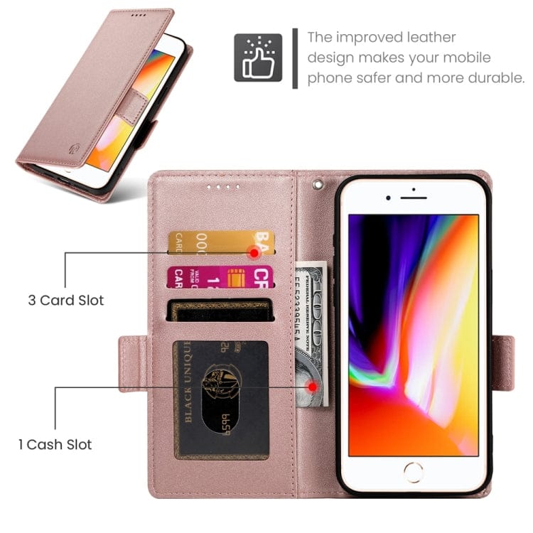 Side Buckle Magnetic Frosted Leather Phone Case����������...