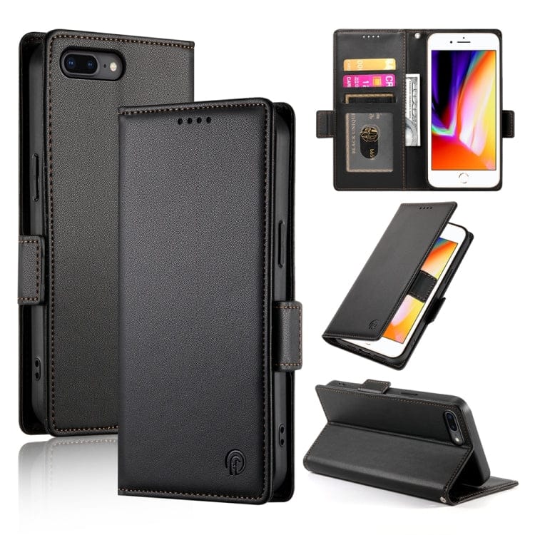 Side Buckle Magnetic Frosted Leather Phone Case����������...
