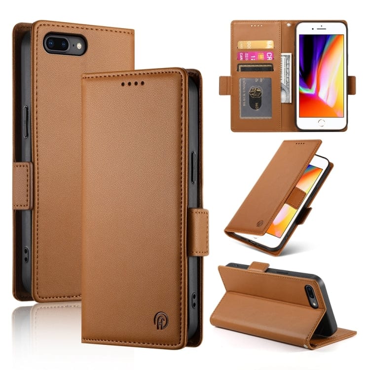 Side Buckle Magnetic Frosted Leather Phone Case����������...