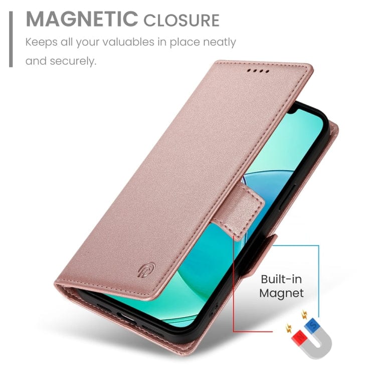 Side Buckle Magnetic Frosted Leather Phone Case, iPhone 16e
