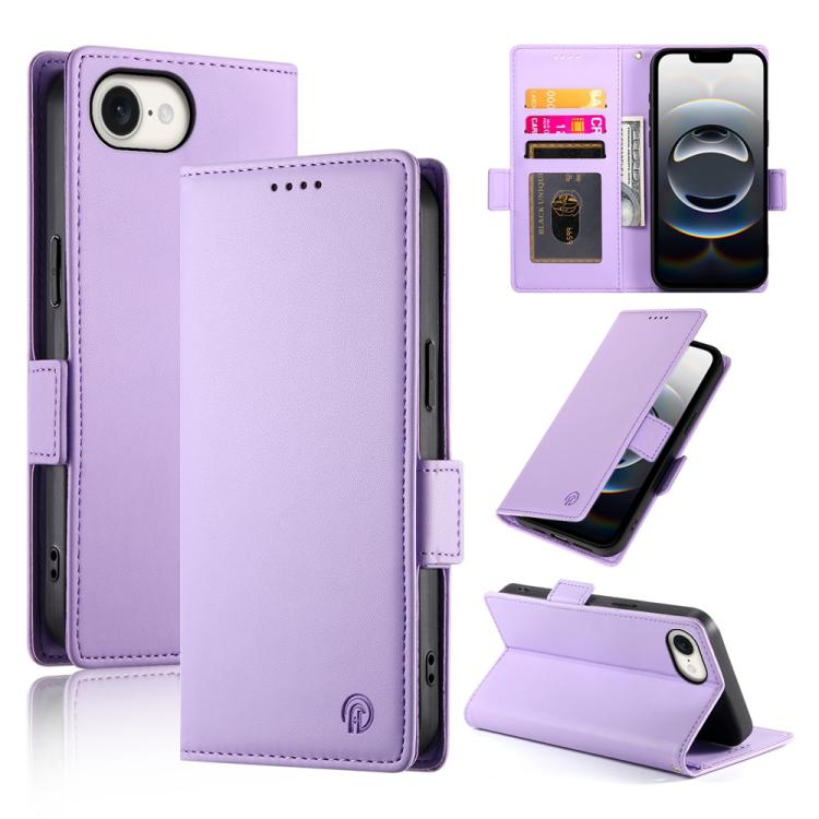 iPhone 16/17 Side Buckle Magnetic Frosted Leather Phone Case
