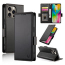 iPhone 17 Pro Max Magnetic Frosted Leather Wallet Case