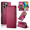 iPhone 17 Pro Max Magnetic Frosted Leather Wallet Case