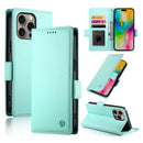 iPhone 17 Pro Max Magnetic Frosted Leather Wallet Case