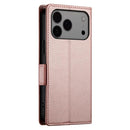 iPhone 17 Pro Max Magnetic Frosted Leather Wallet Case