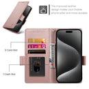 iPhone 17 Pro Max Magnetic Frosted Leather Wallet Case