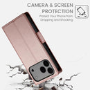 iPhone 17 Pro Max Magnetic Frosted Leather Wallet Case