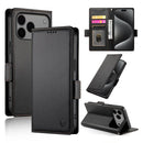 iPhone 17 Pro Max Magnetic Frosted Leather Wallet Case