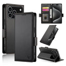 iPhone 17 Pro Max Magnetic Frosted Leather Wallet Case