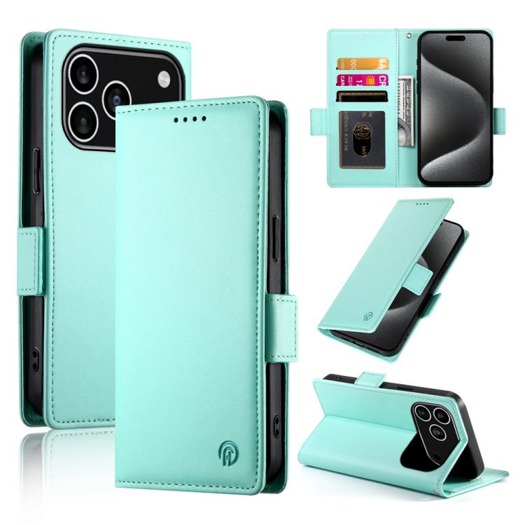 iPhone 16/17 Side Buckle Magnetic Frosted Leather Phone Case
