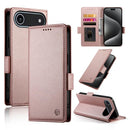 iPhone 17 Pro Max Magnetic Frosted Leather Wallet Case