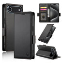 iPhone 17 Pro Max Magnetic Frosted Leather Wallet Case