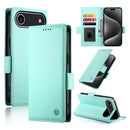 iPhone 17 Pro Max Magnetic Frosted Leather Wallet Case