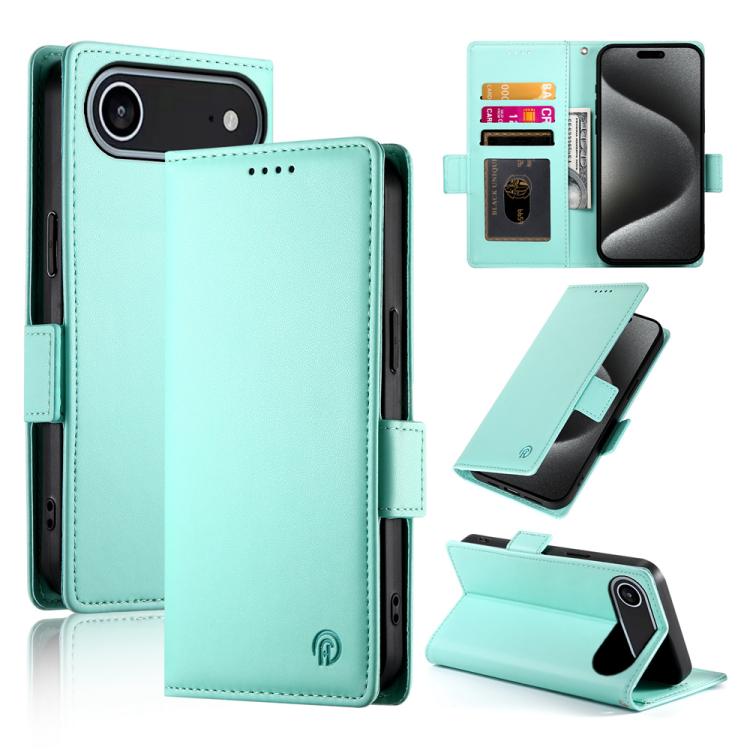 iPhone 16/17 Side Buckle Magnetic Frosted Leather Phone Case