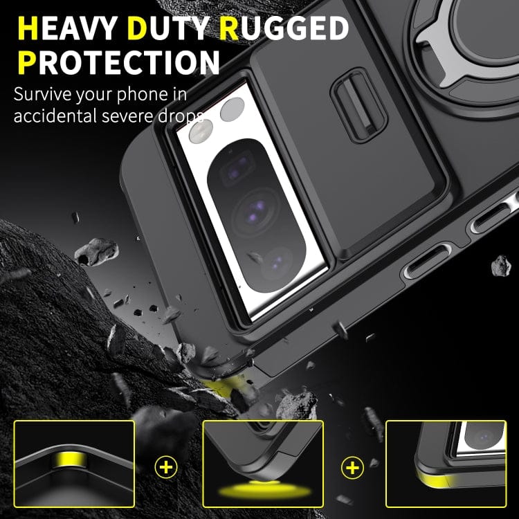Sliding Camshield Ring Holder Phone Case, For Google Pixel 7
