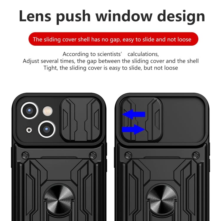 Sliding Camshield TPU+PC Phone Case with Card Slot�������...