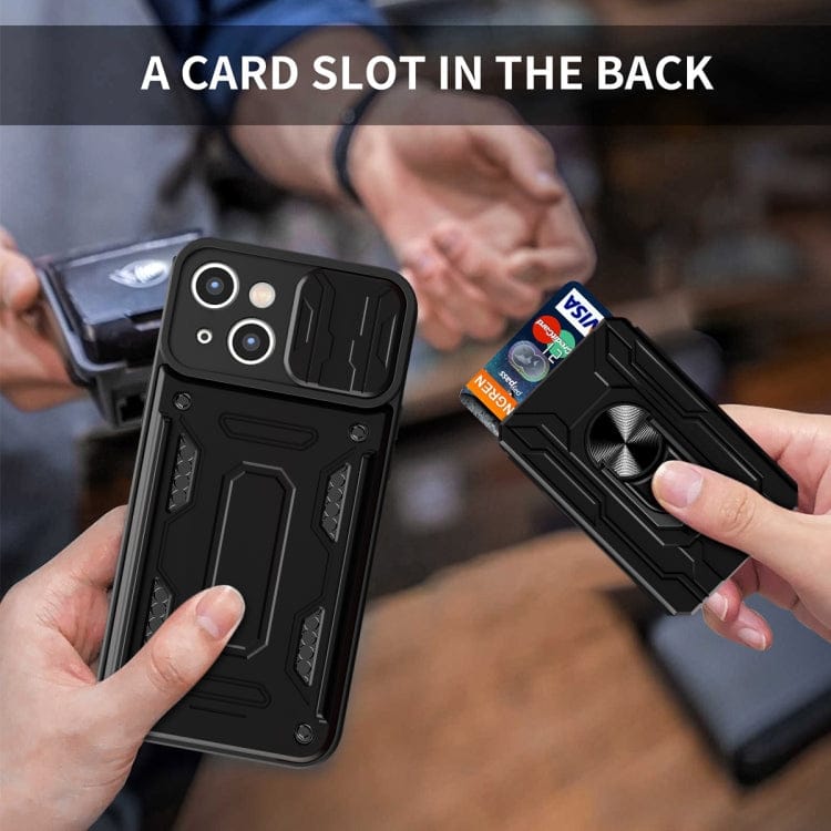 Sliding Camshield TPU+PC Phone Case with Card Slot�������...