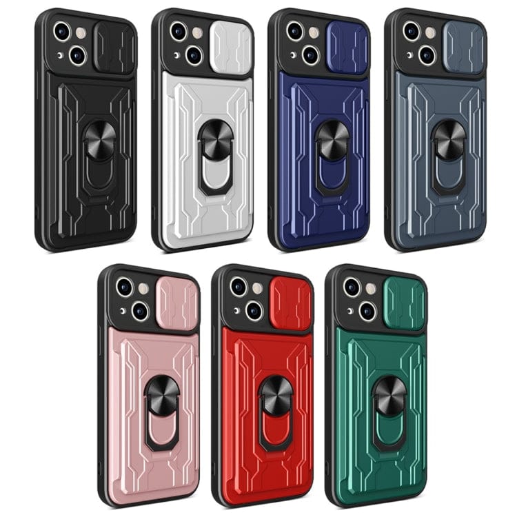 Sliding Camshield TPU+PC Phone Case with Card Slot�������...