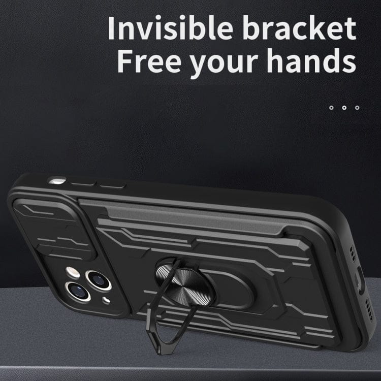 Sliding Camshield TPU+PC Phone Case with Card Slot�������...