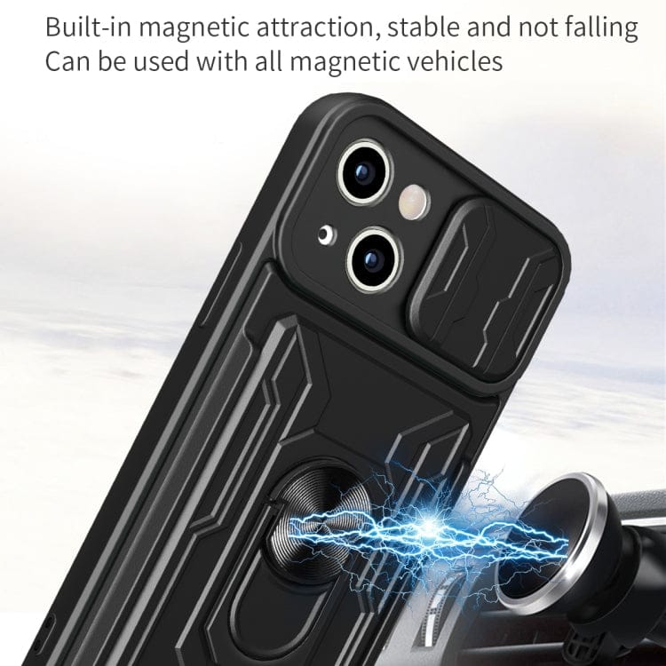 Sliding Camshield TPU+PC Phone Case with Card Slot�������...