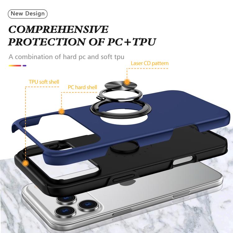 iPhone 16/17 Series Magnetic Case with Invisible Ring Holder