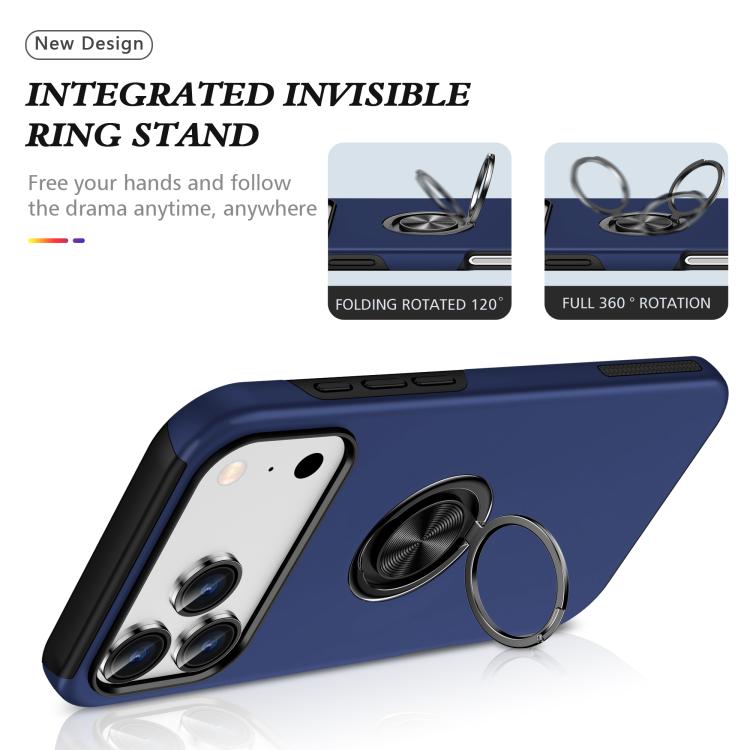 iPhone 16/17 Series Magnetic Case with Invisible Ring Holder