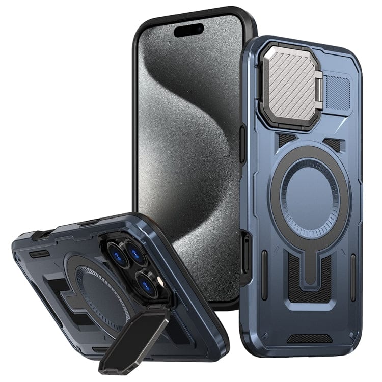 Shield Frame Holder MagSafe Phone Case, For iPhone 15 Pro