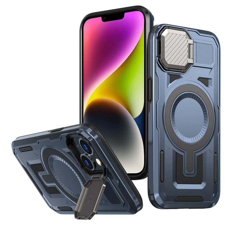 Shield Frame Holder MagSafe Phone Case, For iPhone 14 Plus