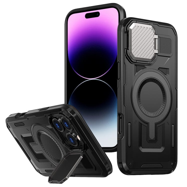 Shield Frame Holder MagSafe Phone Case, For iPhone 14 Pro