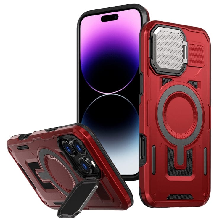 Shield Frame Holder MagSafe Phone Case, For iPhone 14 Pro