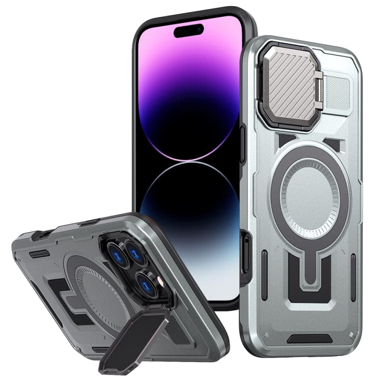 Shield Frame Holder MagSafe Phone Case, For iPhone 14 Pro