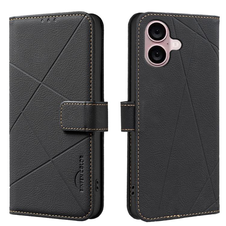 Geometric Pattern RFID Leather Phone Case