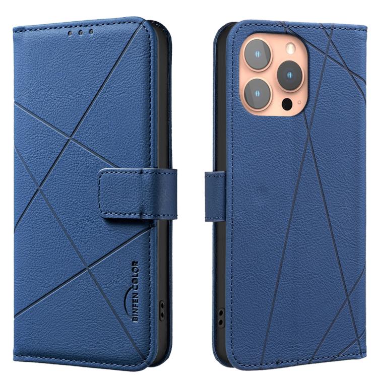 Geometric Pattern RFID Leather Phone Case