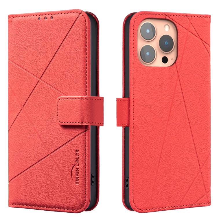 Geometric Pattern RFID Leather Phone Case