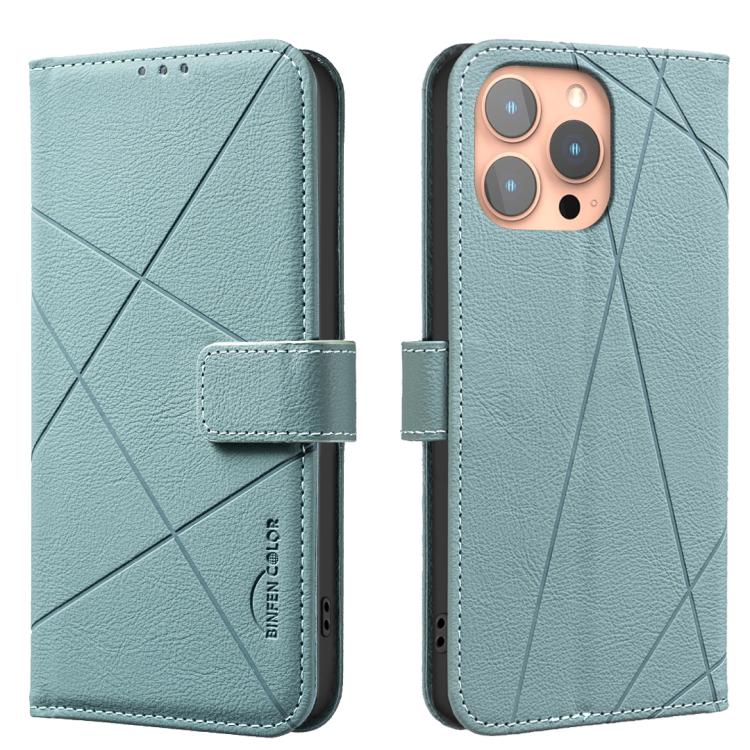 Geometric Pattern RFID Leather Phone Case