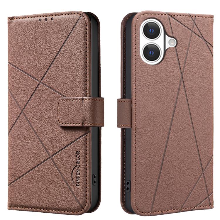 Geometric Pattern RFID Leather Phone Case
