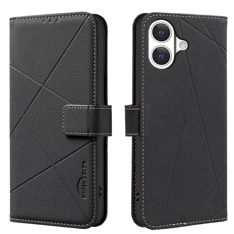 Geometric Pattern RFID Leather Phone Case