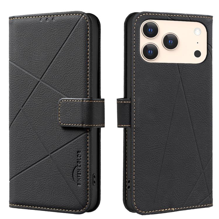 Geometric Pattern RFID Leather Phone Case