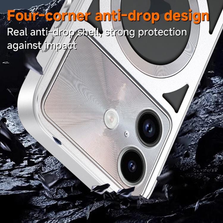 Silicone Cooling Hollow Metal MagSafe Phone Case���������...